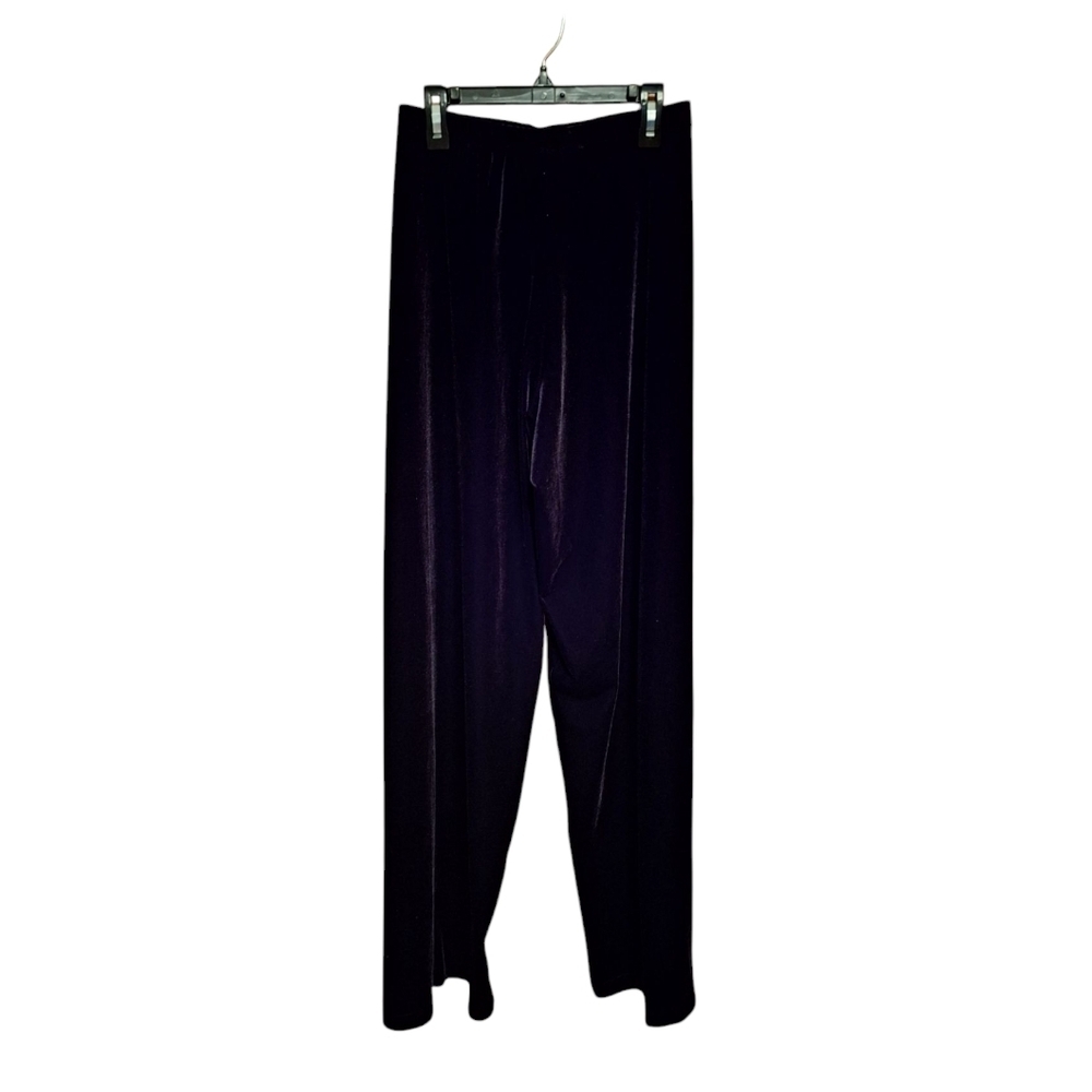 Lucia Lukken VINTAGE Black Velvet Pull on Pants Ladies Small USA Quiet LUX 80's